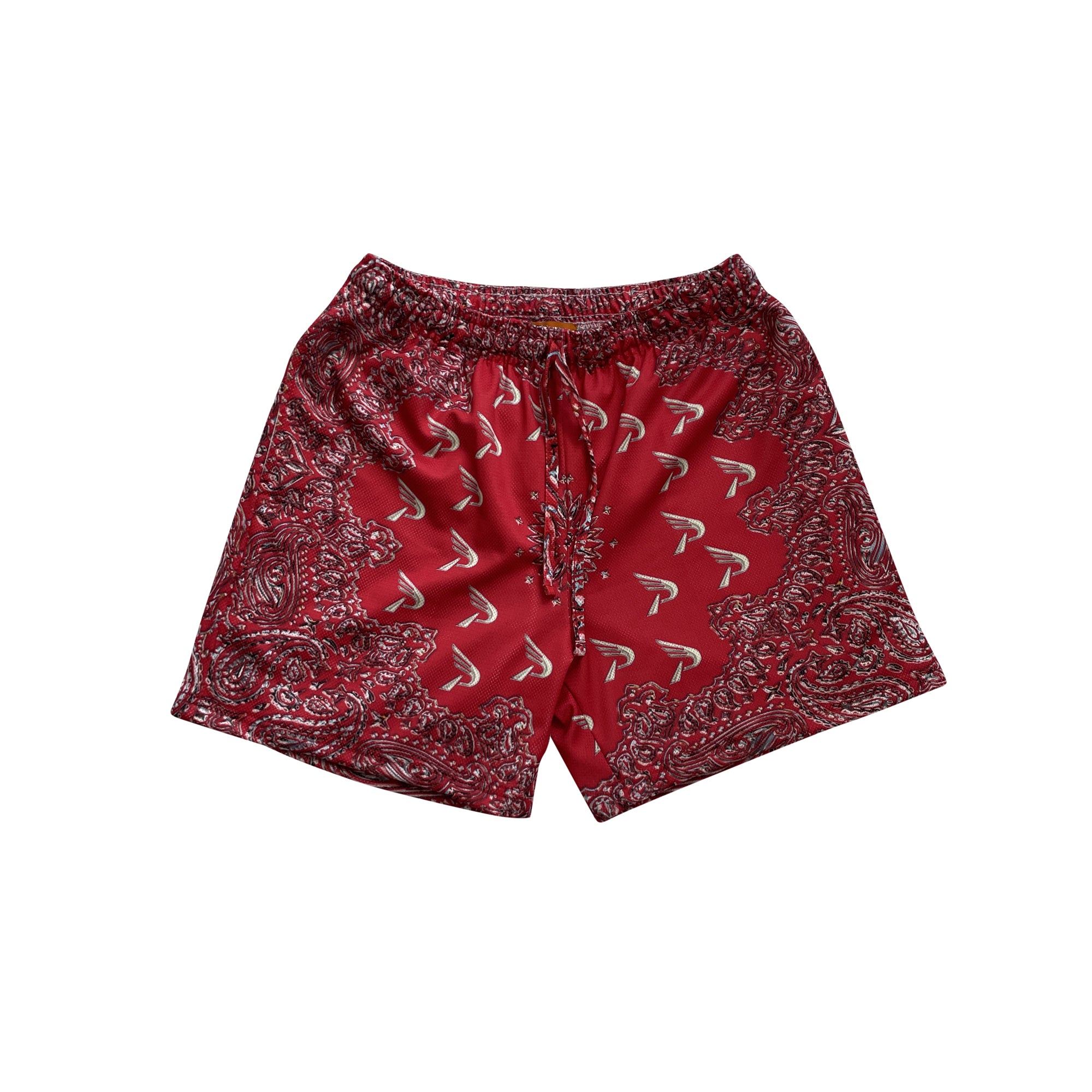 Povrich chrome shorts in red. Comfortable and stylish shorts for any occasion